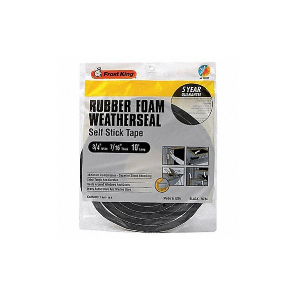 Frost King 3/4"W x 10'L Sponge Rubber Foam Tape R734H