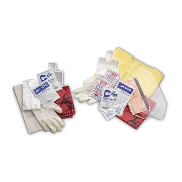 Manufacturer Varies Biohazard Spill Kit, Pull-String Bag, Red 3ZDW1