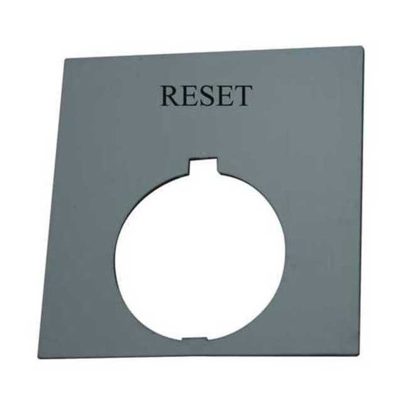 Eaton LegendPlate,Reset,White/Blk,Rectangular HT8SP29