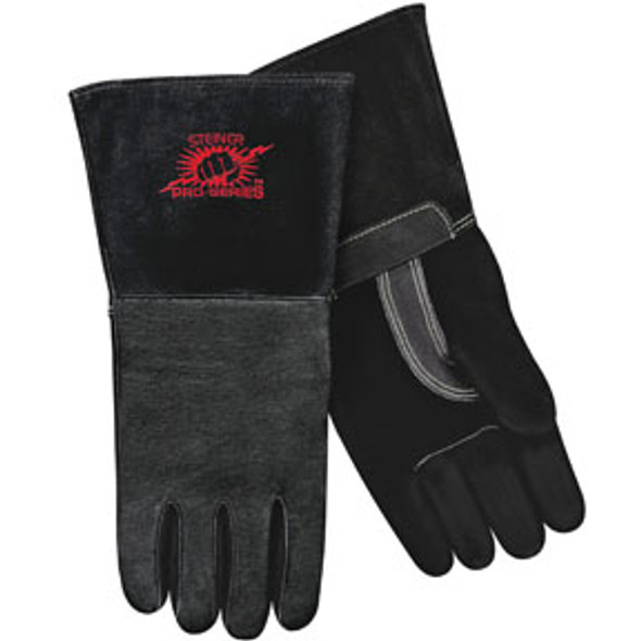 MIG Gloves Black SPS Pigskin Palm, Foam Lined Back, Lg P760L