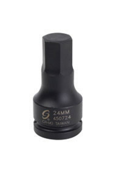 3/4" Dr Hex Impact Socket, 24mm 450724