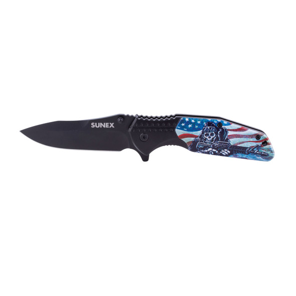 Knife Sun LLSA 8Cr 56HRC - USA Skull KNUSA