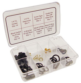 R12/R134a Charging Hose Replacement Parts Assortment 91334-A