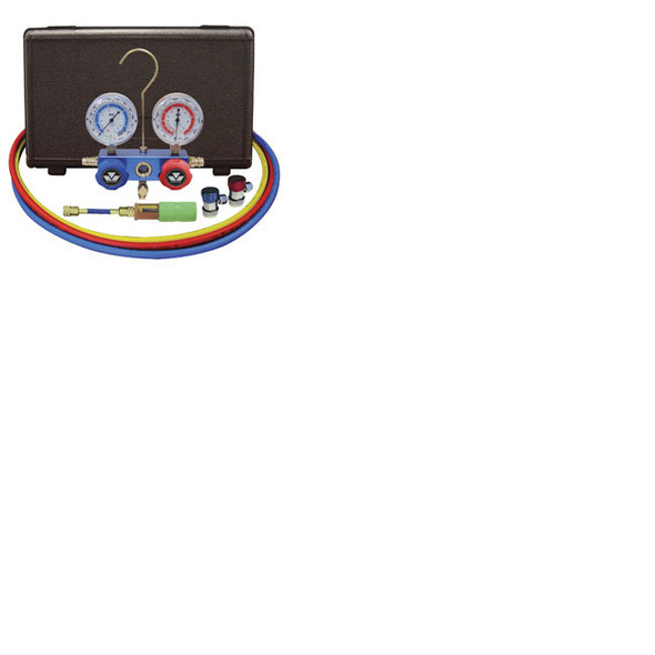 Aluminum 2-Way Manifold and Mini Dye Injector with Manual Coupler 89661-UV