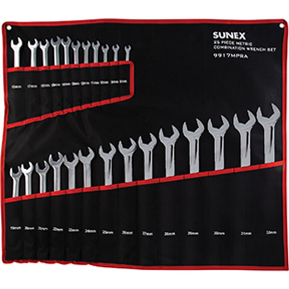 FULLY POLISHED METRIC COMBINATION WRENCH SET 9917MPRA FULLY POLISHED METRIC COMBINATION WRENCH SET 9917MPRA