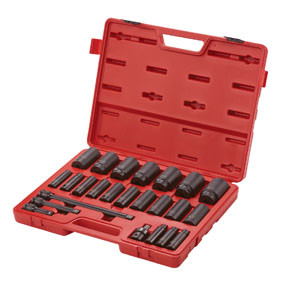 24 Pc. 1/2" Drive SAE Deep Impact Socket Set 2824