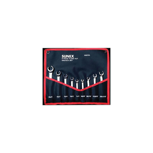 9 PIECE FLARE NUT WRENCH SET 9809A