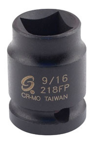 1/2" Drive, Female Pipe Plug Socket, 9/16" 218FP