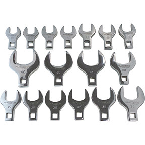 17-PC. METRIC 1/2” DRIVE JUMBO CROWFOOT WRENCH SET 99380