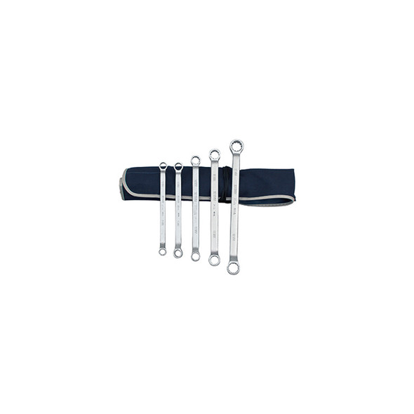 5 Piece Chrome Metric 45 Degree Double Offset Box Wrench Set, Sizes 10MM - 19MM BO5KM