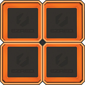 Expandable Magnetic Parts Quad Tray – Orange EZTRAY-QOR