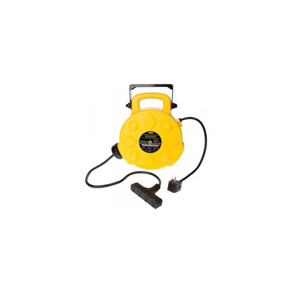 50ft Retractable Polymer Cord Reel w/ 4 Outlets, 15amp SL-8904