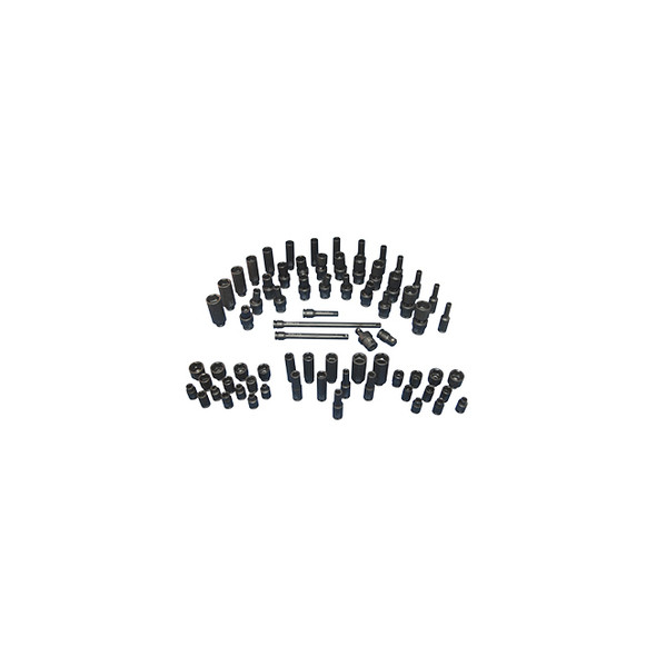 71 Pc. 1/4" Dr. 6 Point SAE & Metric  Standard, Deep and Universal  Impact Socket Set 2271