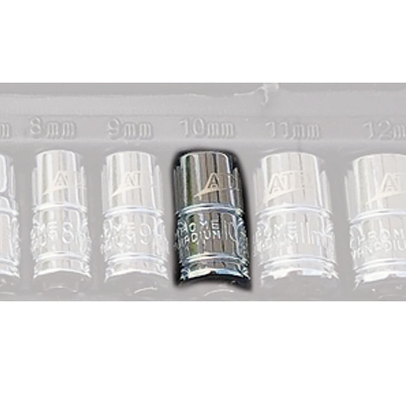 1/4" Drive 6-Point Standard Metric Socket - 10mm 120012