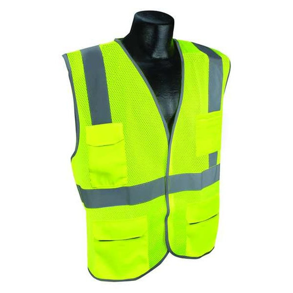 Condor High Visibility Vest,Yllw/Green,4XL/5XL 53YN36 Condor High Visibility Vest,Yllw/Green,4XL/5XL 53YN36