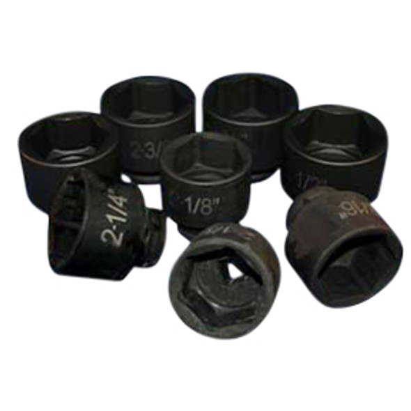 8 Pc. 3/4" Drive 6 Point SAE Standard Impact Add-On Socket Set 6401
