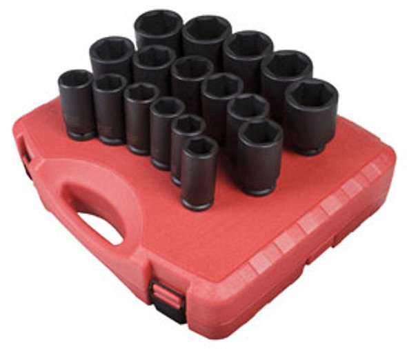 17 Pc. 3/4" Drive SAE Deep Impact Socket Set 4685