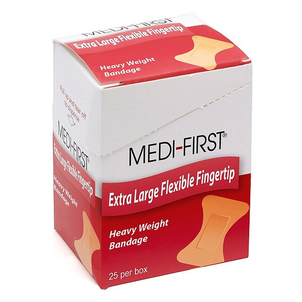 Manufacturer Varies Fingertip Bandages,3" L x 1.75" W,PK25 61773