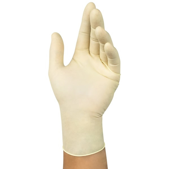 Microflex MF-300 Exam Gloves, 6.3 mil, Natural Rubber Latex, Powder-Free, M (8), Natural, PK100