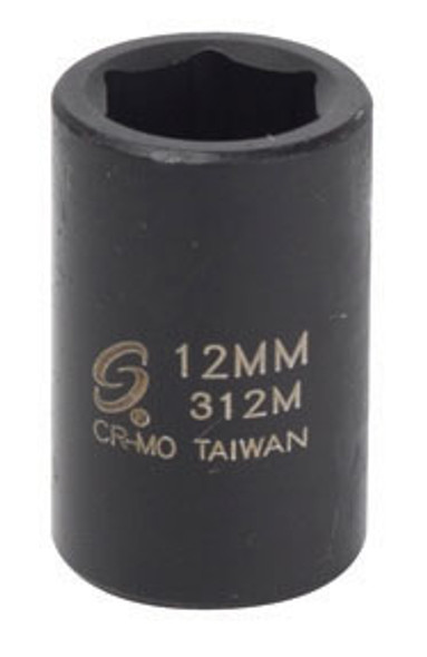 3/8" Dr Impact Socket, 12mm 312M
