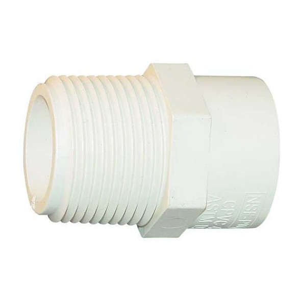 CPVC Male Adapter, CTS, Schedule SDR-11, 2" Pipe Size, MIP x CTS Socket Hub