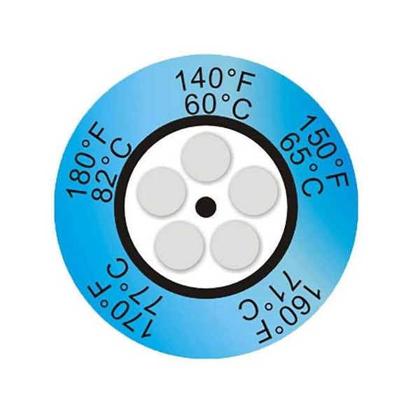 Thermax Temp Indicator, Dot, Blue, 10PK 80603