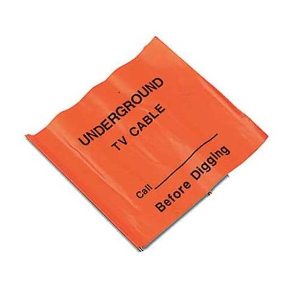 Presco Marking Flag, PVC, Solid, 4" L., 100 PK 4521OBK3572-200