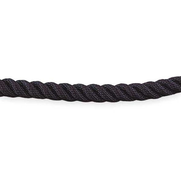 Lawrence Metal Barrier Rope,1-1/2 In x 6 ft,Black ROPE-TWST-33-06/0-X-XXXX-XX