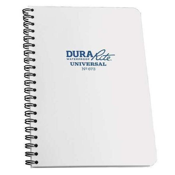 Rite in the Rain DuraRite Notebook,32 Sheets,White Cover 673