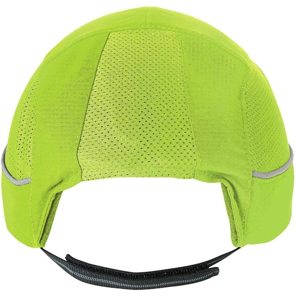 Ergodyne Bump Cap, Micro Brim Baseball, ABS, Hook-and-Loop Suspension, Hi-Visibility Lime 8950
