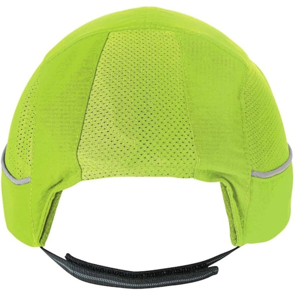 Ergodyne Bump Cap, Micro Brim Baseball, ABS, Hook-and-Loop Suspension, Hi-Visibility Lime 8950