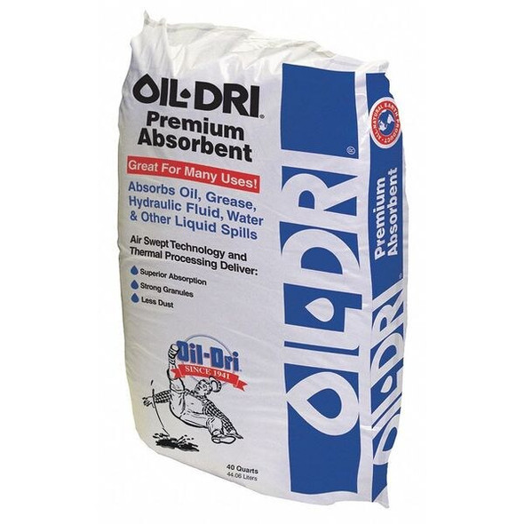 Oil-Dri Loose Sorbent, 4 gal, Universal, Brown, Red I05040