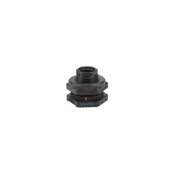 Banjo Bulkhead Tank Fitting,EPDM,2 3/16"L,Poly TF075 Banjo Bulkhead Tank Fitting,EPDM,2 3/16"L,Poly TF075