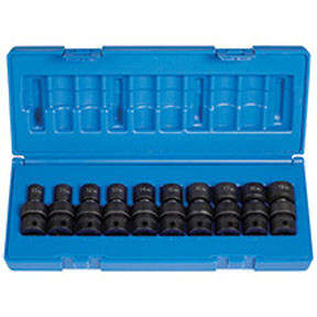 10-Piece 3/8 in. Drive 12-Point Metric Universal Impact Socket Set 1610UM