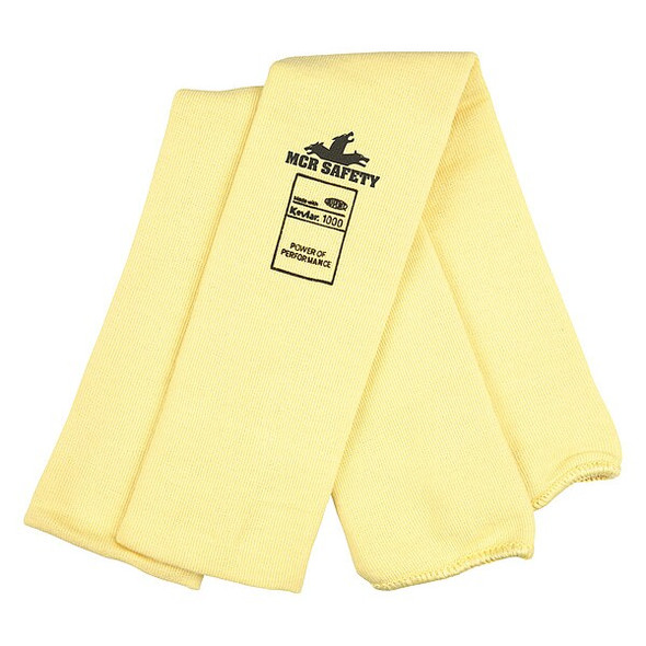 Mcr Safety Cut-Resistant Sleeve,Yellow,L Size 9378KF