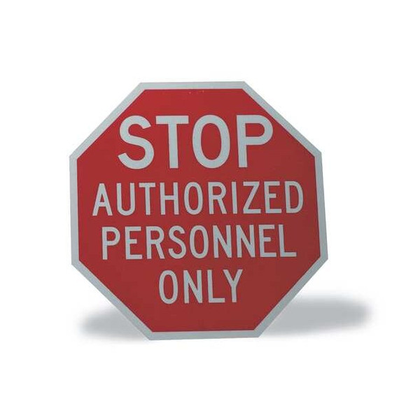 Lyle Rflct Auth Person Stop Sign,6x6in,Alum ST-014-6HA
