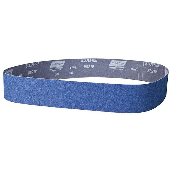 Norton Abrasives Sanding Belt,42 in L,1 in W,50 G 78072726904