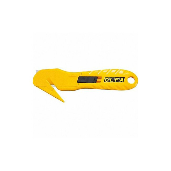 Olfa 6-9/32 in L. Hook-Style Safety Cutter, Fixed Blade, Safety Recessed SK-10