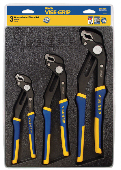 3 Pc. GrooveLock Pliers Set with Storage Tray 2078710