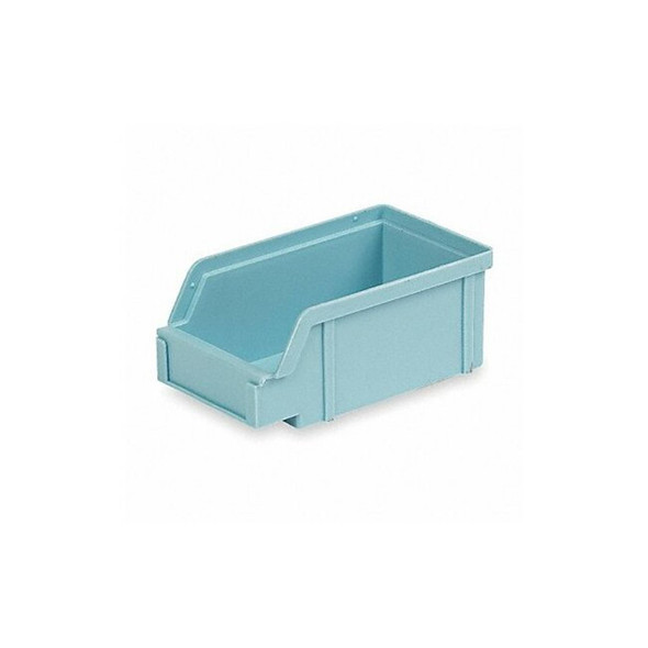 Hang & Stack Storage Bin, Plastic, Light Blue, 2 7/8 in H, 4 in W, 7 in L
