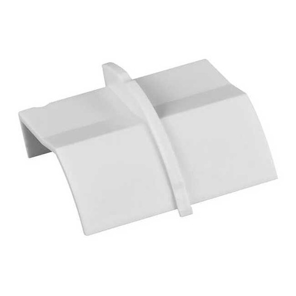 D-Line End Cap, 1 1/4 in L, PVC, White CP22QSW
