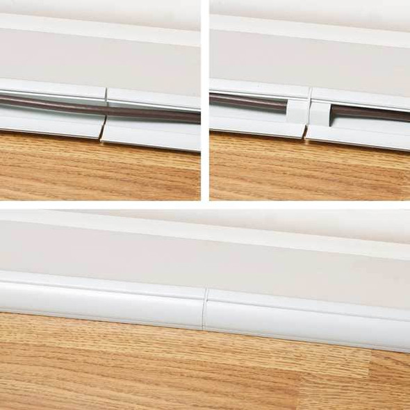 D-Line End Cap, 1 1/4 in L, PVC, White CP22QSW