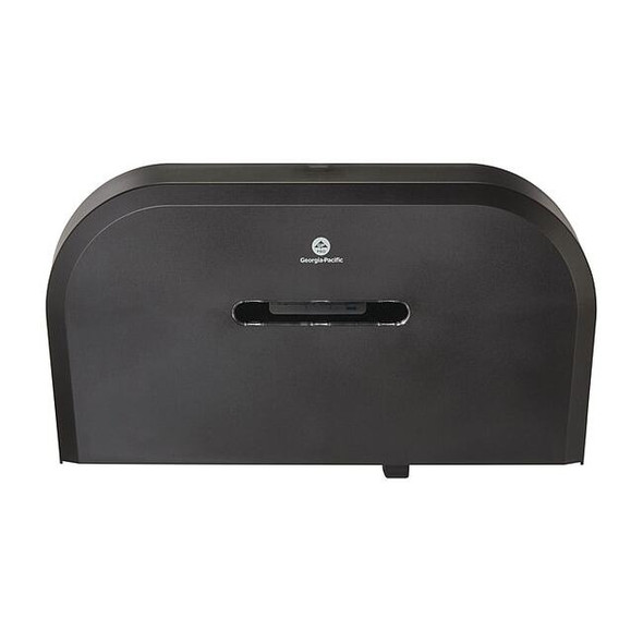Toilet Paper Dispenser, Horizontal Double Roll, Jumbo Core, Wall Mount, Smoke