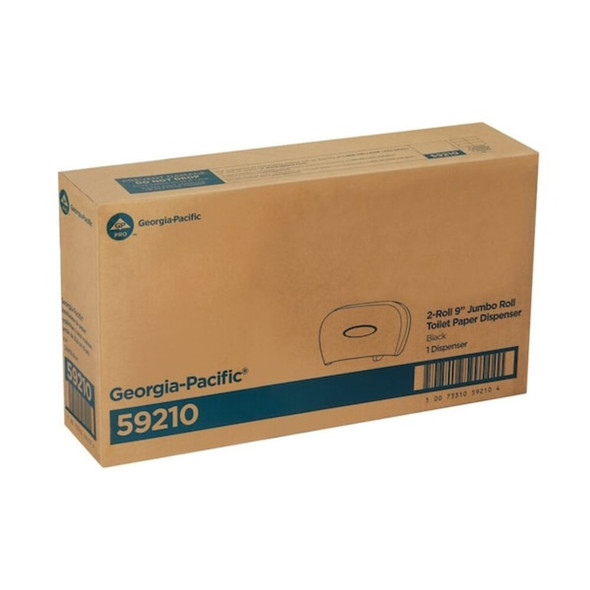 Toilet Paper Dispenser, Horizontal Double Roll, Jumbo Core, Wall Mount, Smoke  59210