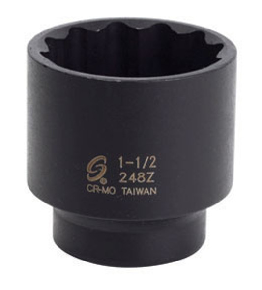 1/2" Drive, 12 Pt. Impact Socket, 1-1/2" 248Z