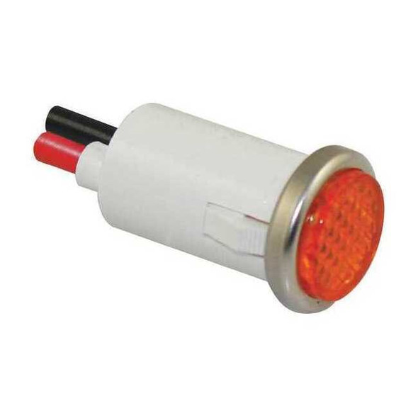 Dayton Flush Panel Light, Amber, 120 V AC/DC 22NY54