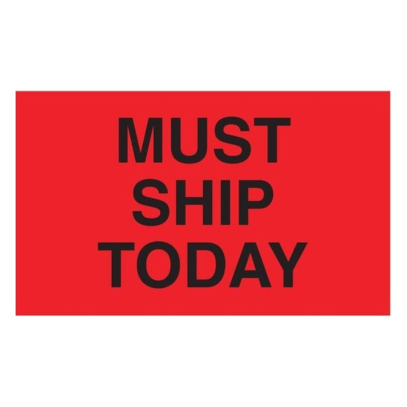 Tapecase Shipping Labels,Black/Red,3 In. H,PK50 16V016
