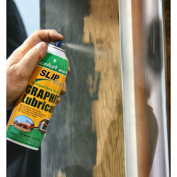 Slip Plate Graphite Dry Lubricant, Petroleum Distillates, 12 oz Aerosol Can SLIPAERO-6CS