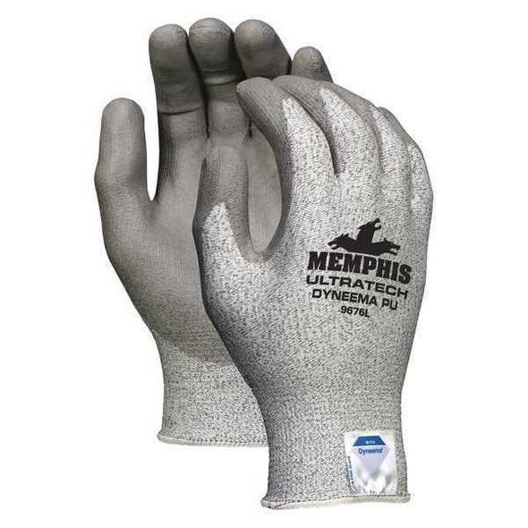 Cut-Resistant Coated Gloves, Cut Level A3 ,Dipped ,Polyurethane ,Smooth ,M 1 PR