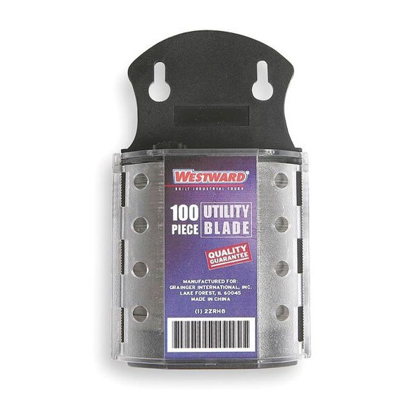 Westward 2-Point Utility Blade,23/32" W, PK100 2ZRH8